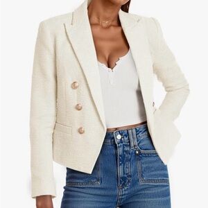 Elegant Cream Women's Blazer